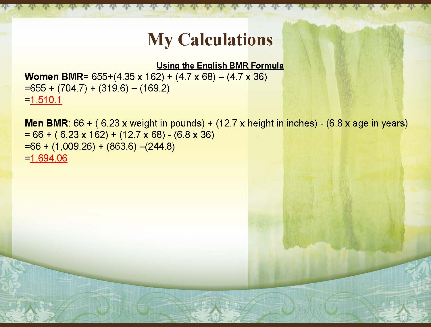 to calculate your Como calcular tu BMR